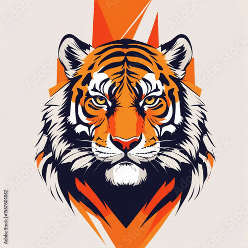 tiger head vector illustration