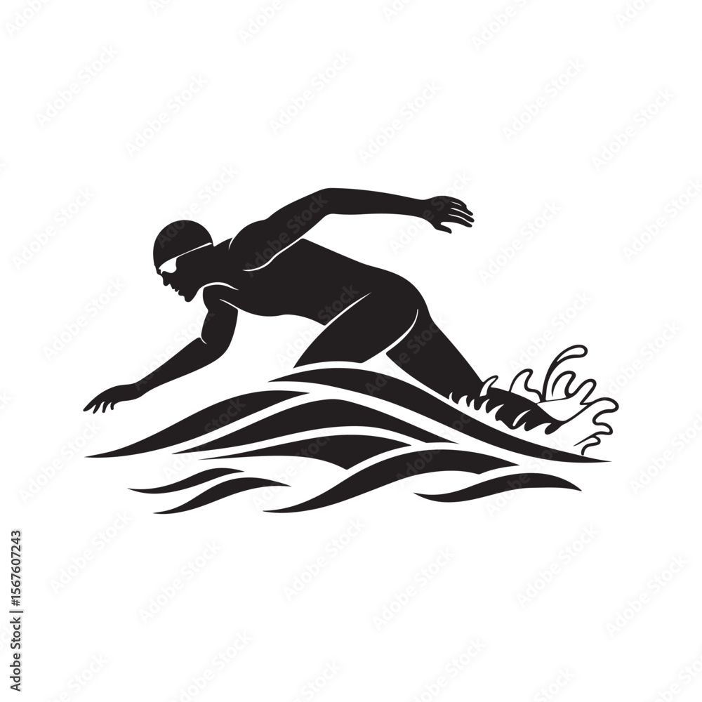 swimmers vector silhouette clip art logo designs illustrations collections. swimming sports sets. swimmers vector silhouette clip art logo designs illustrations collections. swimming sports sets.