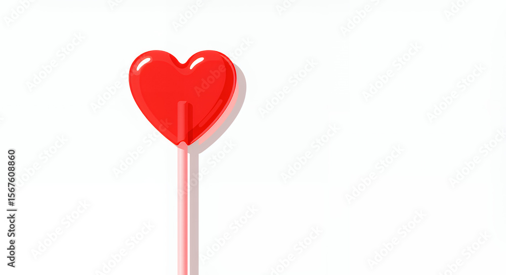Heart Lollipop Red Candy Valentines Heart Lollipop Red Candy Valentines