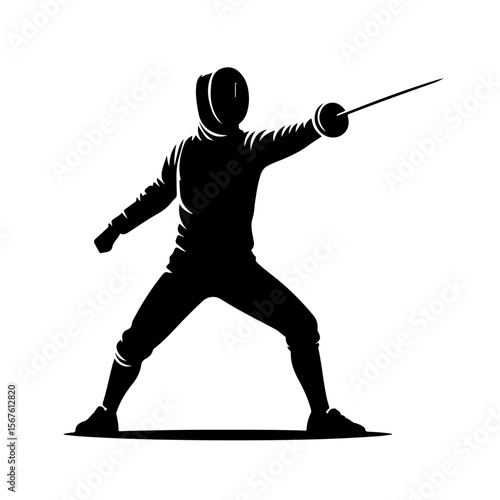 Fencer Silhouette , Fencer vector