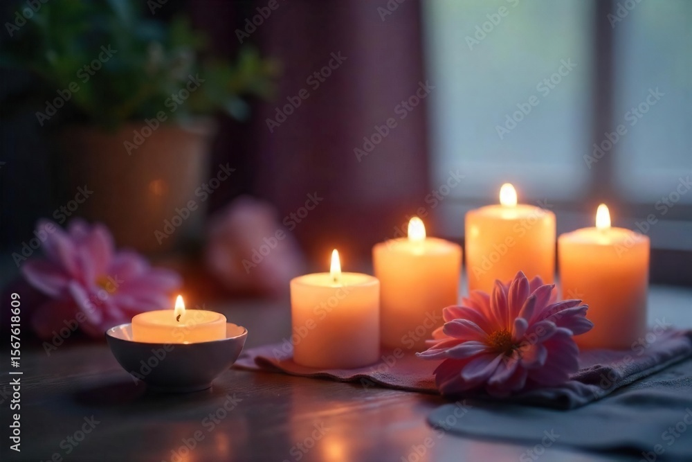 Candles illuminate a serene space, soft light casting ethereal glow on spiritual objects Perfect for meditation, yoga, mindfulness, and well-being themes , glow, candlelight, incense Candles illuminate a serene space, soft light casting ethereal glow on spiritual objects Perfect for meditation, yoga, mindfulness, and well-being themes , glow, candlelight, incense