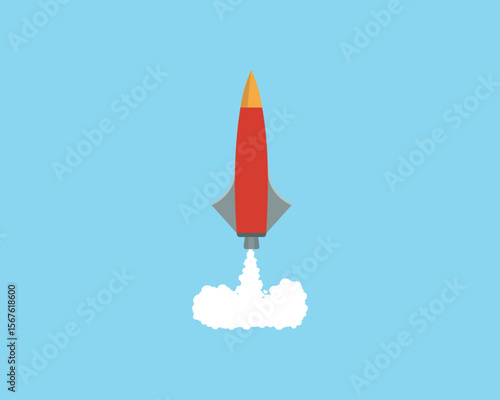 Military fighter aircraft missile rocket weapon. Missile launch, ballistic and cruise missile.