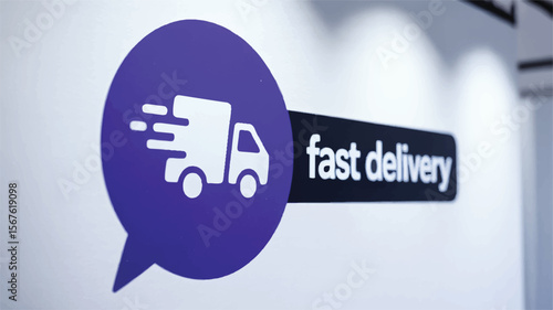 Fast Delivery Speed and Efficiency Icon - Vector EPS
