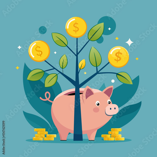 Original name(s): piggy-bank-turning-into-a-money-tree--stylish-investor