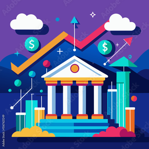 bank-building-turning-into-charts-and-progressing