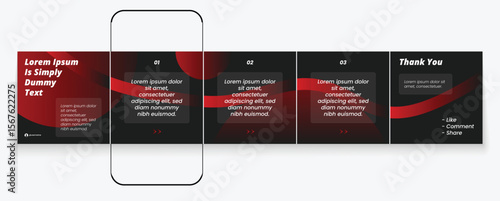 LinkedIn carousel post, social media Instagram carousel post, modern and editable business carousel template design