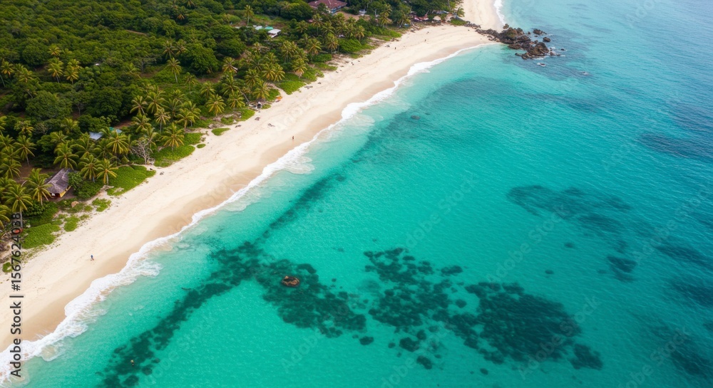 Obraz premium Tropical beach aerial view