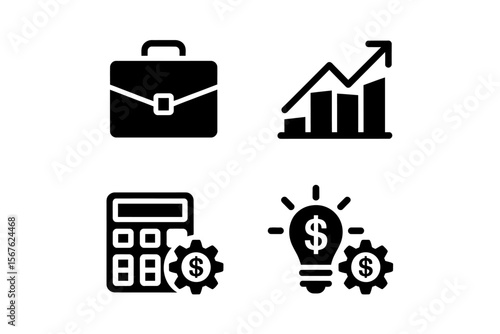 Business Growth Icons Portfolio, Finance, Ideas, and Success
