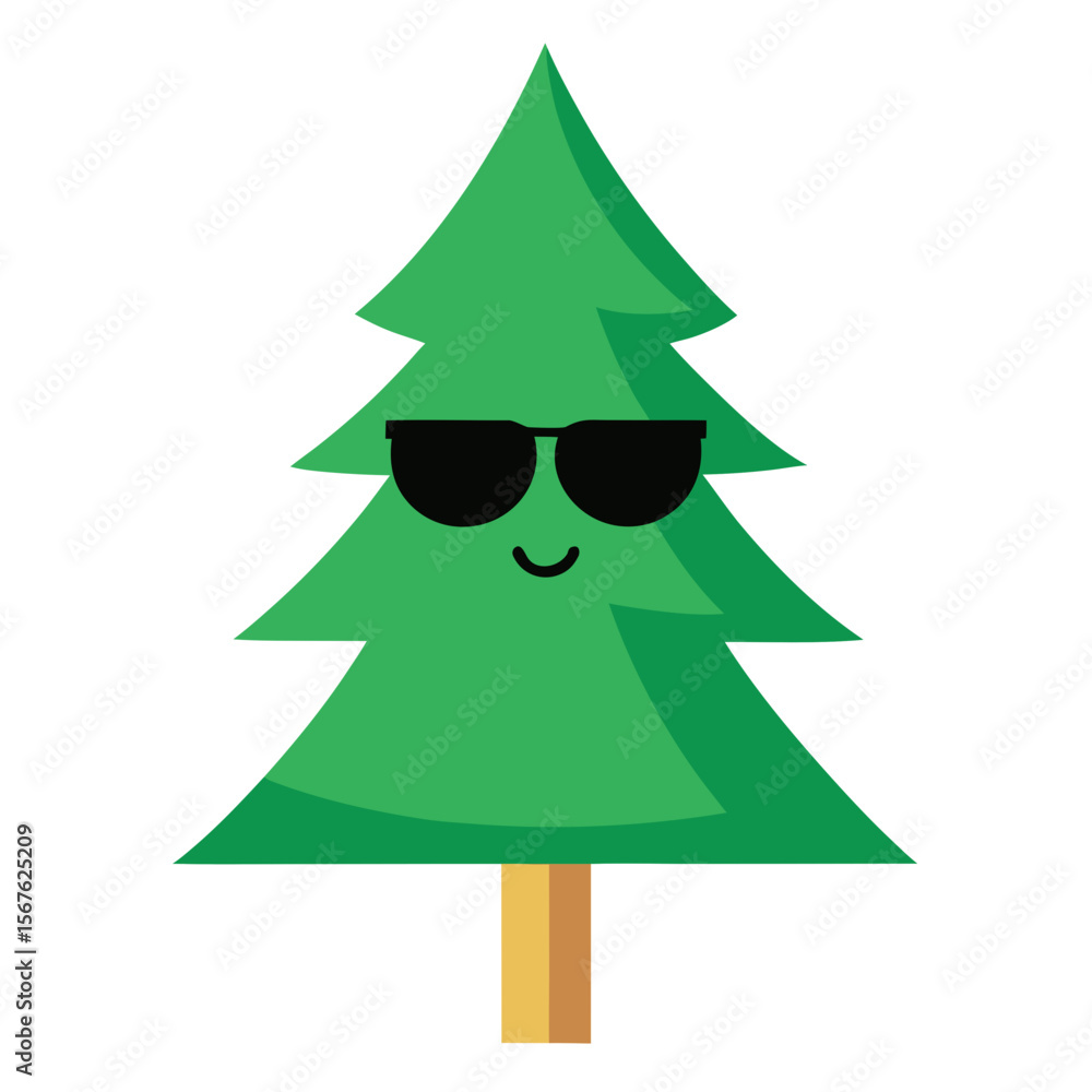 Obraz premium christmas tree vector illustration