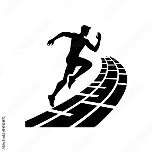running  track Silhouette , running  track vector
