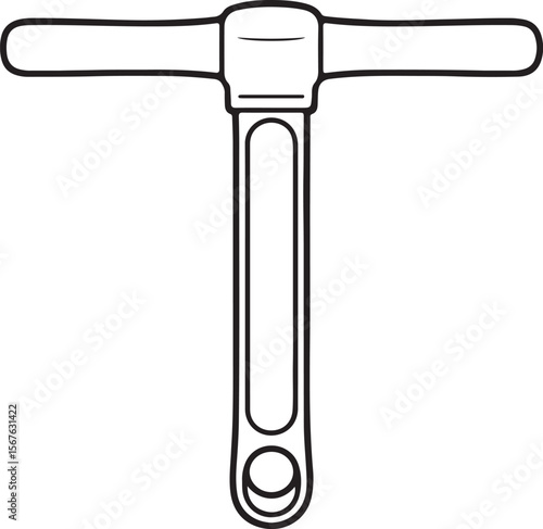Vector illustration of an isolated electric hammer drill, a powerful tool with a black handle and metal chuck, ideal for heavy-duty work