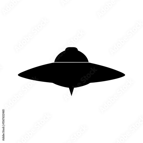 Futuristic Spaceship Silhouette Design for Space Exploration and Sci Fi