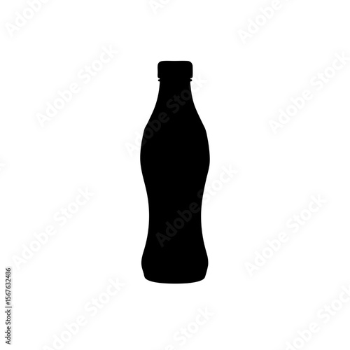 Refreshing Soda Bottle Silhouette Design for Beverage and Drink Concepts