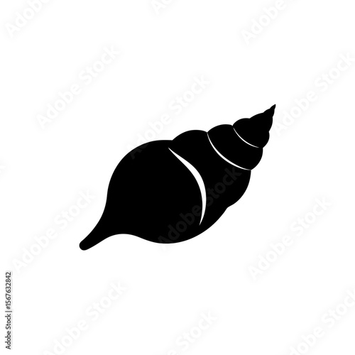 Beautiful Seashell Silhouette Design Perfect for Beach and Ocean Themes