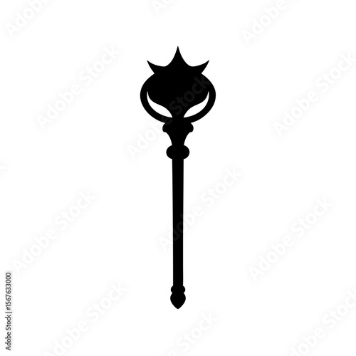 Regal Scepter Silhouette Symbolizing Power and Ancient Royal Authority