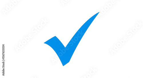 A bright blue checkmark icon set against a dark background, symbolizing approval, correctness, or successful action.