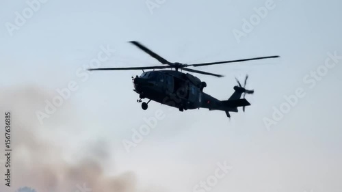 Wallpaper Mural Helicopter over wildfire Torontodigital.ca