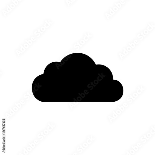 A Simple Cloud Silhouette In Side View For A Weather Or Sky Themed