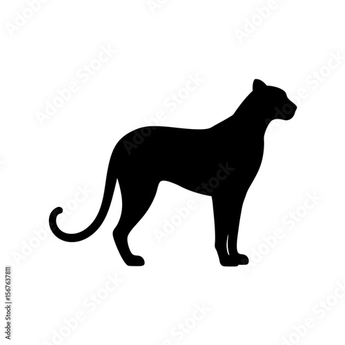 A Cheetah Silhouette In Profile For The Fastest Land Animal In Africa