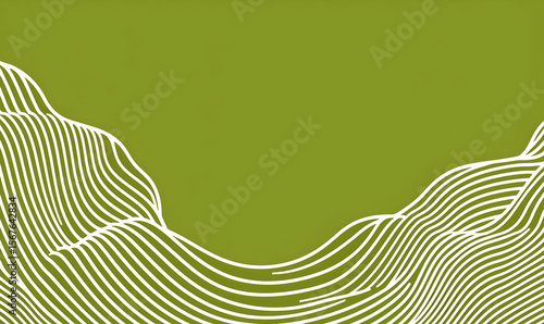 Abstract Line Art on Vibrant Green Background for Creative Projects