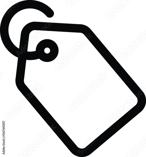Storage Label Tag Icon in Line Style