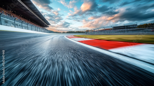 F1 Formula One racing track motion blur background