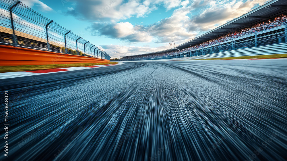 Obraz premium F1 Formula One racing track motion blur background