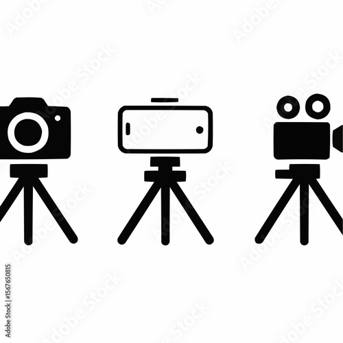 video camera on tripod