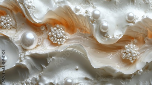 Wallpaper Mural A richly textured pearl design with layered patterns and tactile surface details. Torontodigital.ca