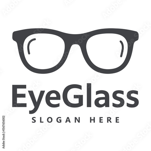 Eye glasses logo design icon vector template