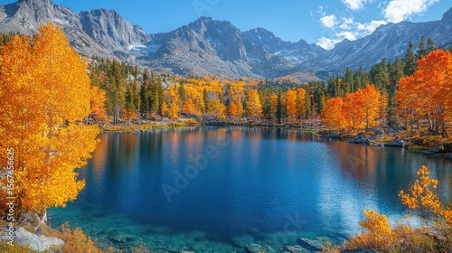 Wallpaper Mural Autumnal Mountain Lake Scene Torontodigital.ca