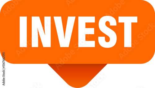 invest sticker. invest sign on transparent background