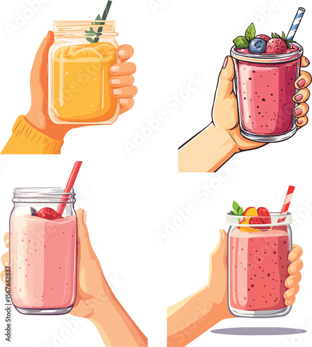 2D_cartoon_illustration_of_a_person_holding_a_smoothie