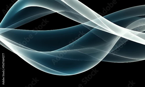 Abstract Blue Wave Designs Featuring Flowing Patterns and Motion
