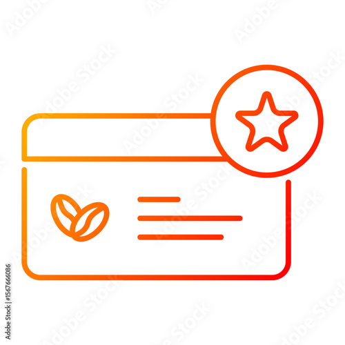 Loyalty card icon. card, reward, stamp, membership, points, customer, discount, promotion. Vector Icon Illustration