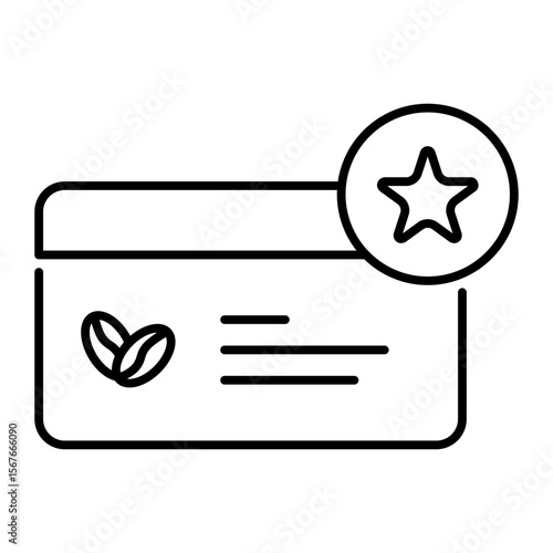 Loyalty card icon. card, reward, stamp, membership, points, customer, discount, promotion. Vector Icon Illustration