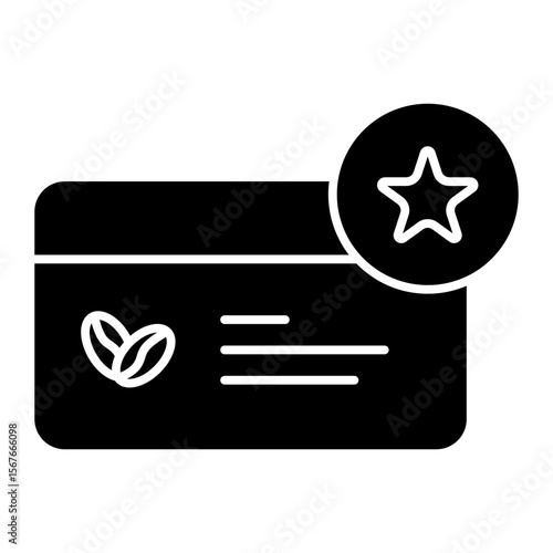Loyalty card icon. card, reward, stamp, membership, points, customer, discount, promotion. Vector Icon Illustration