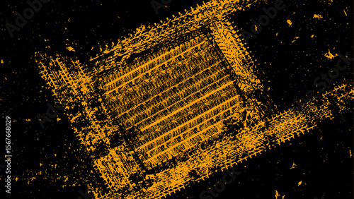 タイヤ跡グランジフレーム背景
