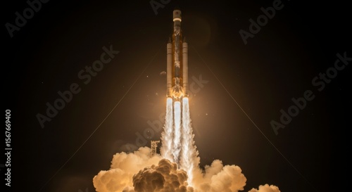 Rocket launch into dark space (1)