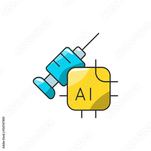 AI Anesthesia Icon, Automated Sedation Regulator.