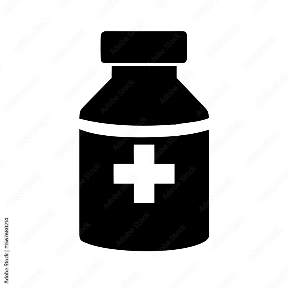 medicine bottle with medicine medicine bottle with medicine