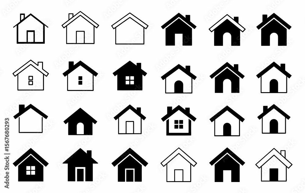 Fototapeta premium house icons set