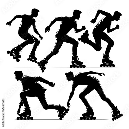  Rollerblade  Silhouette ,  Rollerblade vector