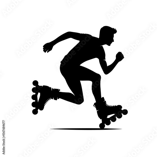  Rollerblade  Silhouette ,  Rollerblade vector