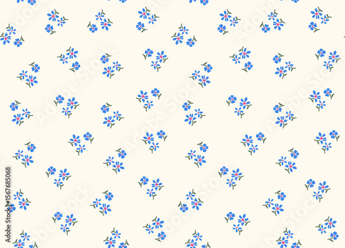 seamless  beautiful ditsy floral print pattern for summer 