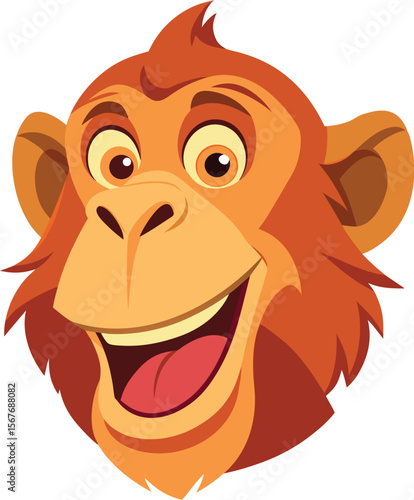 Jungle Ape Face Vector

