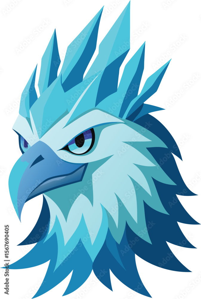 Fototapeta premium Feathered Icebird with Mohawk