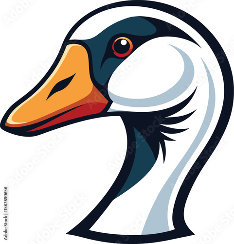  Duck Face Side View Vector