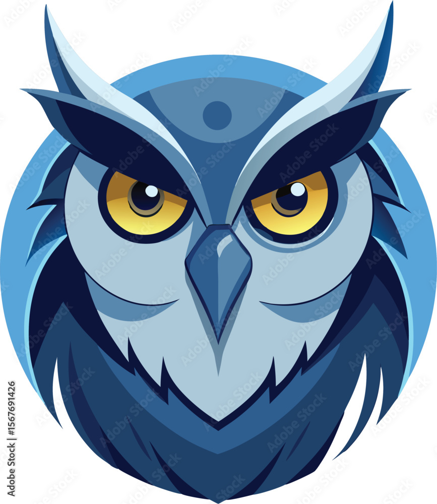 Obraz premium Arctic Blue Owl Mascot Vector