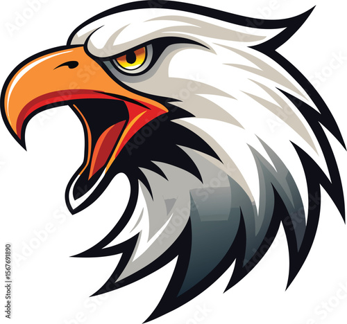 Screaming Bald Eagle Mascot